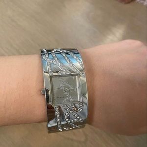 Vintage guess crystal logo watch